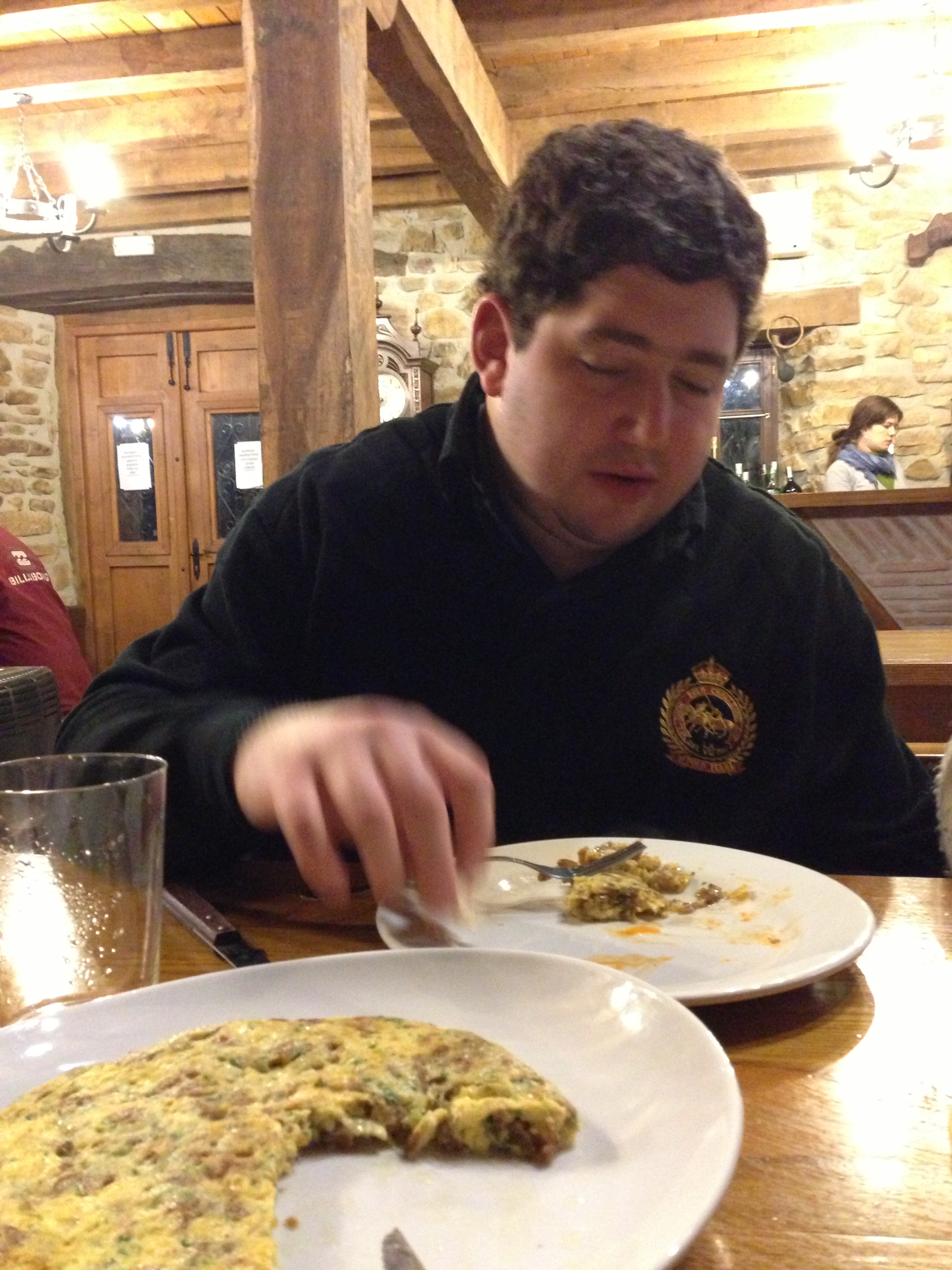 Daniel Aronoff, with his dish of cod-fish homelete.